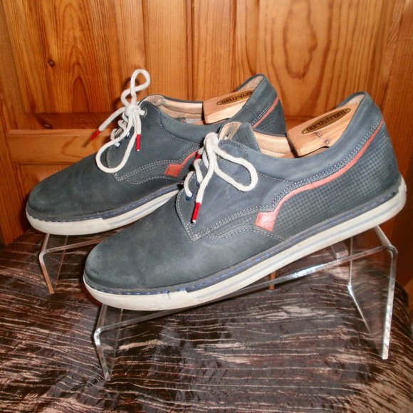 FLUCHOS MEN'S BLUE SUEDE SHOES MADE IN SPAIN Sz 10.5 - Picture 6 of 12